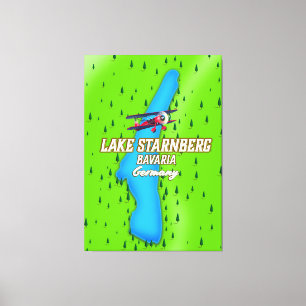 Starnberger See Bayern Deutschland Reiseplakat Leinwanddruck