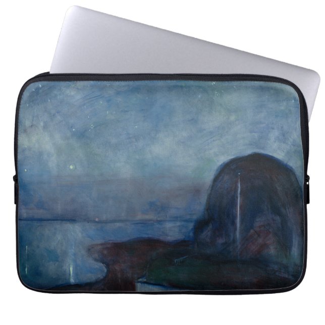 Starnight by Edvard Munch symbolischer Maler Laptopschutzhülle (Vorderseite)
