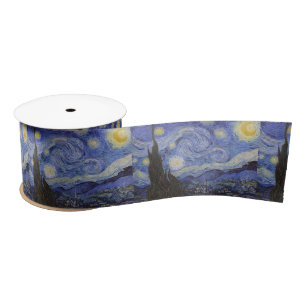 Starnight von Vincent Willem van Gogh Gemälde Satinband