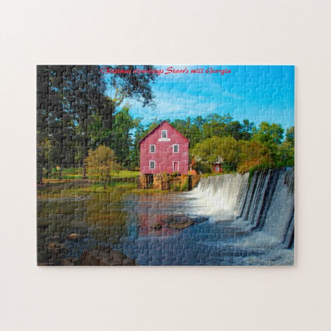 Starr mühle Georgia. Weihnachtsgrüße Puzzle (Horizontal)