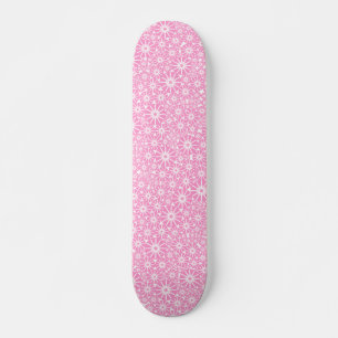 Starrad Abstrakt - Rosa auf Weiß Skateboard