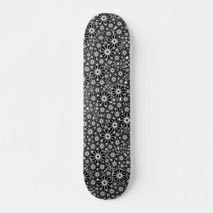Starrad Abstrakt - Schwarz auf Holz Skateboard