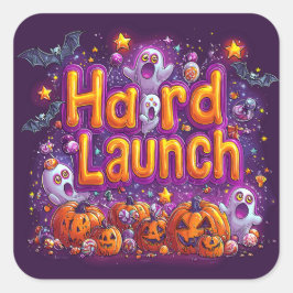 Starre Markteinführung | ExDesigner | Halloween Quadratischer Aufkleber