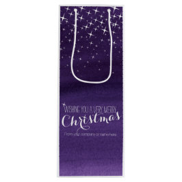 Starre nachtsfarbene Weihnachtsweintasche Geschenktüte Für Weinflaschen