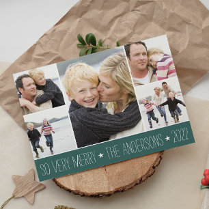 Starred   Holiday Foto Collage Card Feiertagskarte