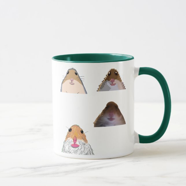 Starrer Hamster Lustiges Meme-Mug Memes Set Tasse (Rechts)