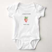 Starrgrau mit Liebe - Wasserfarbe Erdbeere -