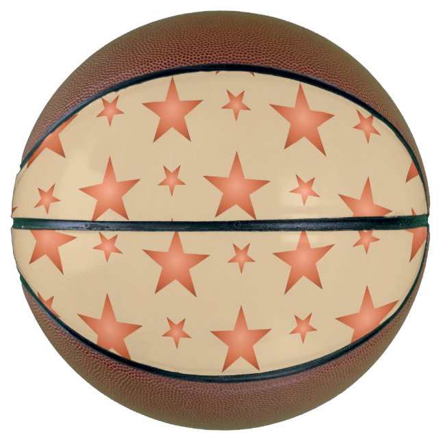Starrmuster in Gradienten Terracotta orange Basketball (Vorderseite)
