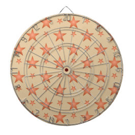Starrmuster in Gradienten Terracotta orange Dartscheibe