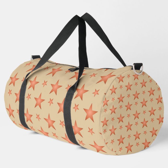 Starrmuster in Gradienten Terracotta orange Duffle Bag (Linke Ecke)
