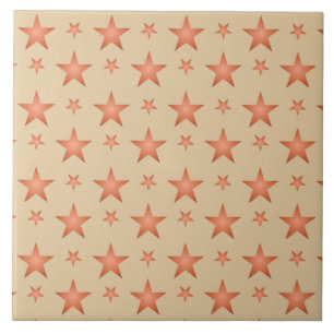 Starrmuster in Gradienten Terracotta orange Fliese