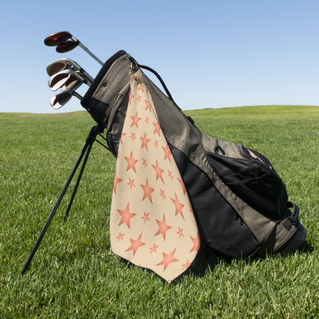 Starrmuster in Gradienten Terracotta orange Golfhandtuch (Gras)
