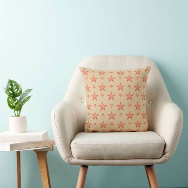 Starrmuster in Gradienten Terracotta orange Kissen (Stuhl )