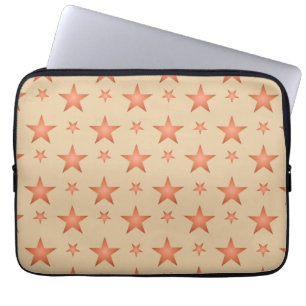 Starrmuster in Gradienten Terracotta orange Laptopschutzhülle