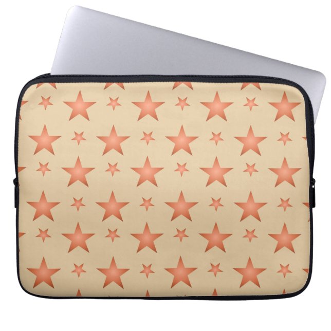 Starrmuster in Gradienten Terracotta orange Laptopschutzhülle (Vorderseite)
