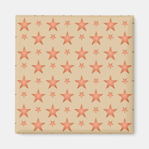 Starrmuster in Gradienten Terracotta orange Magnet