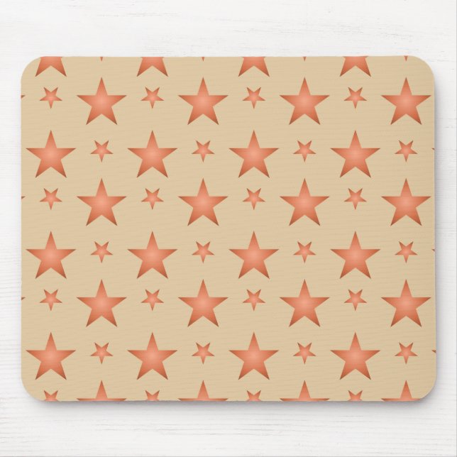 Starrmuster in Gradienten Terracotta orange Mousepad (Vorne)