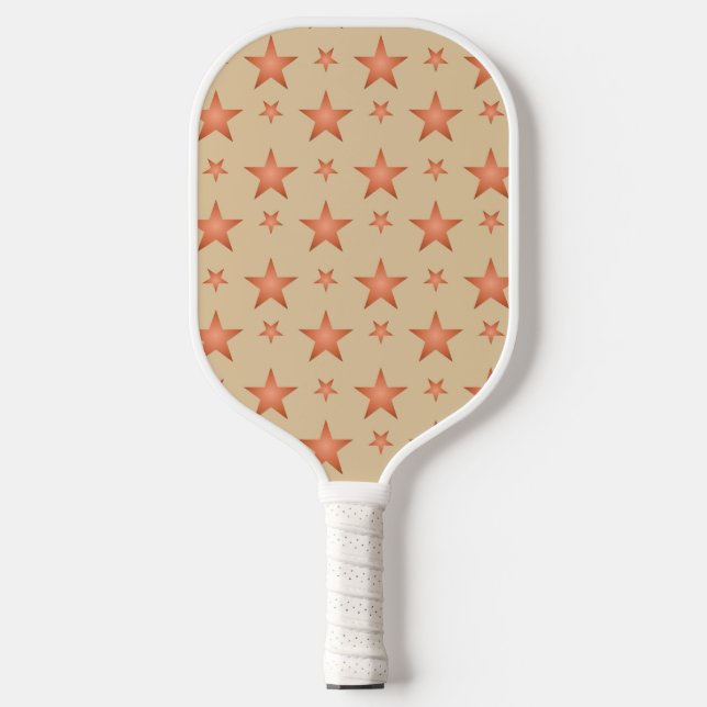 Starrmuster in Gradienten Terracotta orange Pickleball Schläger (Vorderseite)