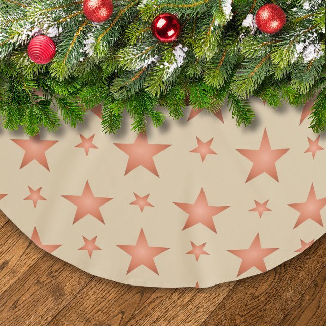 Starrmuster in Gradienten Terracotta orange Polyester Weihnachtsbaumdecke (Von Creator hochgeladen)
