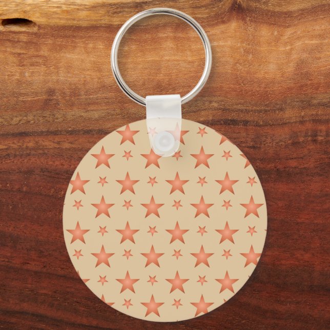 Starrmuster in Gradienten Terracotta orange Schlüsselanhänger (Vorderseite)