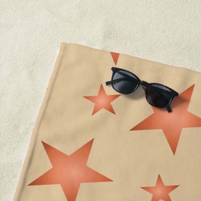 Starrmuster in Gradienten Terracotta orange Strandtuch (Beispiel)