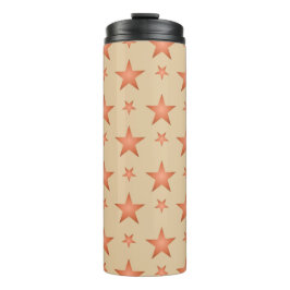 Starrmuster in Gradienten Terracotta orange Thermosbecher