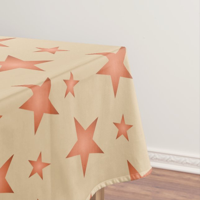 Starrmuster in Gradienten Terracotta orange Tischdecke (Beispiel)