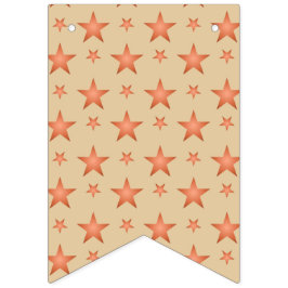 Starrmuster in Gradienten Terracotta orange Wimpelkette