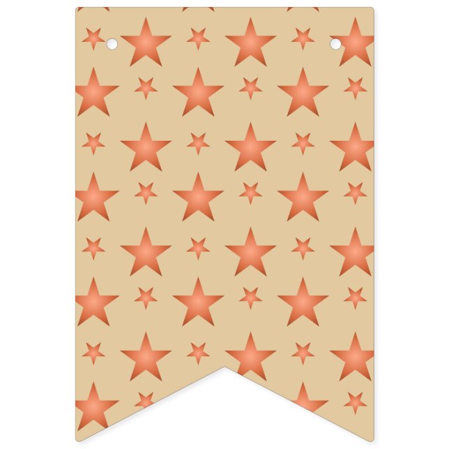 Starrmuster in Gradienten Terracotta orange Wimpelkette (Erste Fahne)