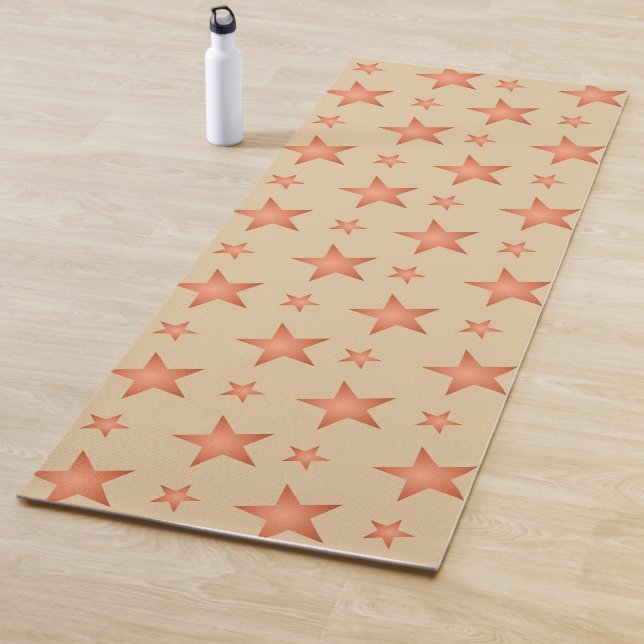 Starrmuster in Gradienten Terracotta orange Yogamatte (Beispiel)