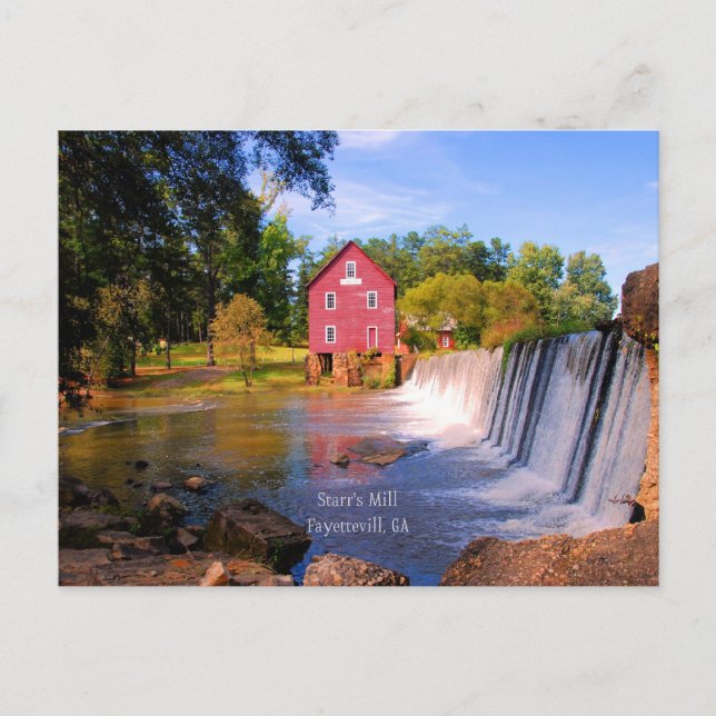 Starr's Mill, Fayetteville, Georgien, Postkarte (Vorderseite)