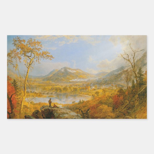 Starrucca Viadukt Rechteckiger Aufkleber (Vorderseite)