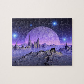 Starry Abend - Fantasielandschaft Puzzle