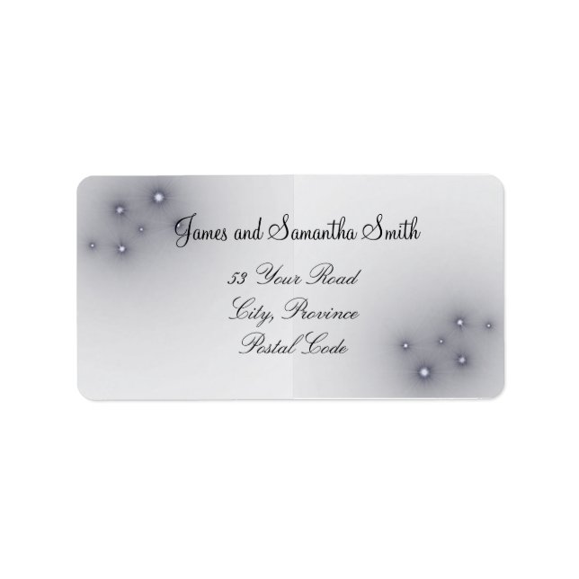 Starry Address Labels Adressaufkleber (Vorne)