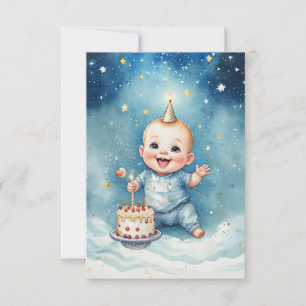 Starry Baby Birthday Bliss Card Karte