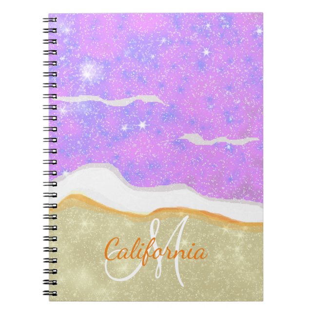 Starry Beach Notebook Notizblock (Vorderseite)