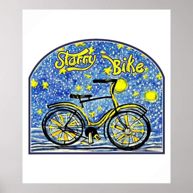 Starry Bike Poster (Vorne)