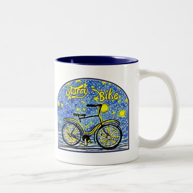 Starry Bike Zweifarbige Tasse (Rechts)