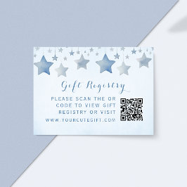 Starry Blue Baby Shooting Geschenk Registrierung Q Begleitkarte