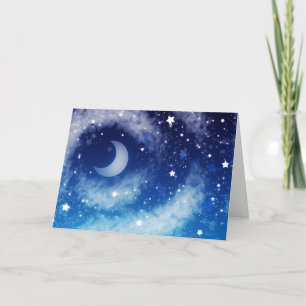Starry Blue Night Sky Karte