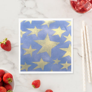 Starry Blue und Gold Serviette