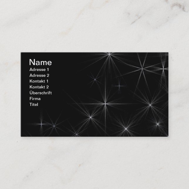 Starry business card visitenkarte (Vorderseite)