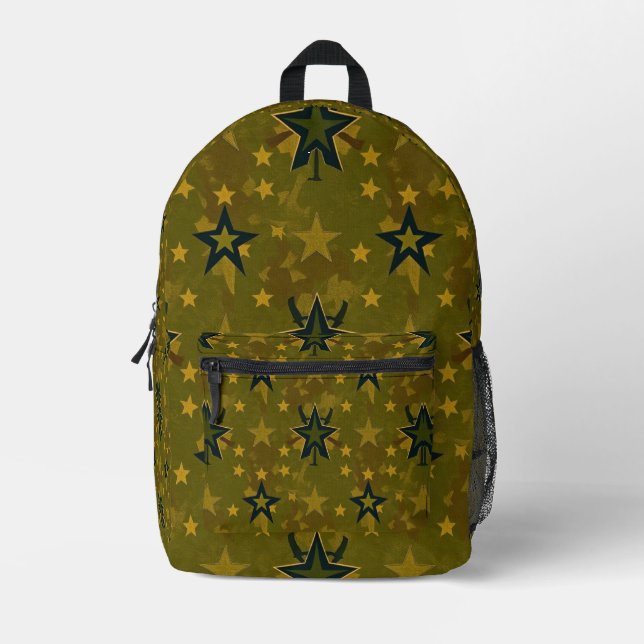 Starry Camouflage Print Cut Sew Bag Bedruckter Rucksack (Vorderseite)