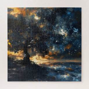 Starry Celestial Tree Dreamscape Puzzle