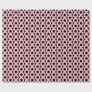 "Starry Chic Pink & Black Gift Wrap" Geschenkpapier