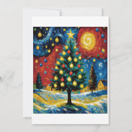 Starry Christmas Night Einladung