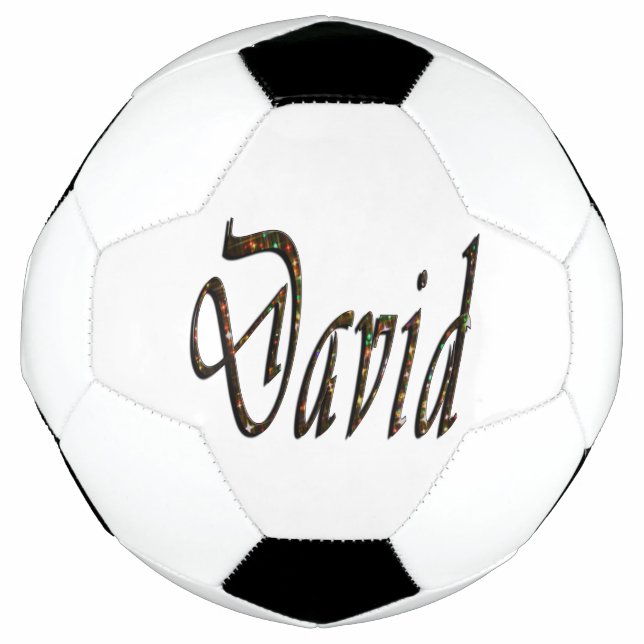 Starry Designed David Name Fußball (Vorderseite)