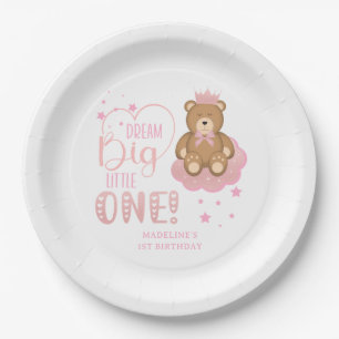 Starry Dream Big Little One Sleepy Bär Geburtstag Pappteller