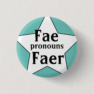 Starry Fee Faer Pronouns Button