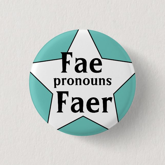 Starry Fee Faer Pronouns Button (Vorderseite)